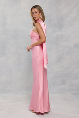 Satin Neck Scarf Candy Pink
