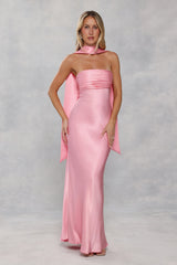 Satin Neck Scarf Candy Pink