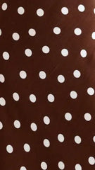 Rayne Maxi Dress - Brown/White Polka