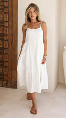 Kara Midi Dress - White