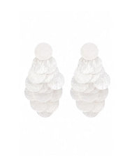 Iridescent Disc Statement Drop Earring